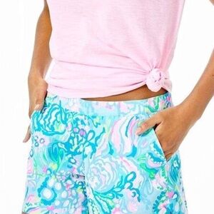 Lilly Pulitzer Aqua La Vista Ocean View Shorts